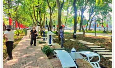 Sân GYM ngoài trời – Vườn hoa Ngọc Lâm, Long Biên